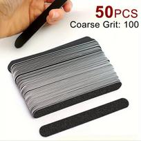 50 vnt. Daugkartinio Naudojimo Nagų Dildės 100/180 Grit , 50 PC-Juodo smėlio tiesus šlifavimo lapas-#180