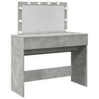 Kosmetinis staliukas su led, betono pilkas, 100x40x120cm