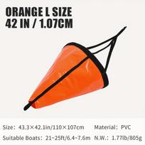 Jūrinis parašiutas valtims ir baidarėms,  Oranžinė L 106.68cm Jūrinis inkaras