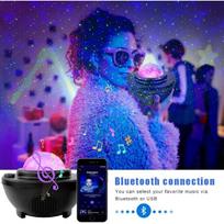 Projektorius Žvaigždėto dangaus projektorius LED Galaxy lempa Bluetooth naktinis šviestuvas 21