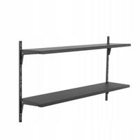 Sieninė lentyna loft Element System Pro 20cm 2 lentynos juoda mat.