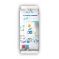 Drėgnos servetėlės virtuvės paviršiams valyti Purfix Express Cleaning, 60 vnt.