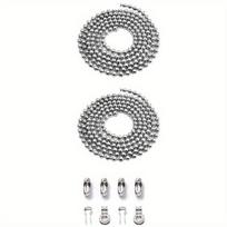 Plieninis rutulinis grandinės ilgintuvas šviestuvams, 1 m,  Sidabrinis