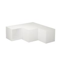 Kampinis TV stovas, kompaktiškas, Decortie, 94,2 x 31,4 x 90,6 cm, baltas