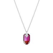 Kaklo papuošalas moterims DiamondSky "Symbiosis II (Fuchsia Red Magma)" su Swarovski kristalais