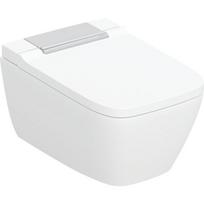 Geberit AquaClean Sela WC puodas su apiplovimo funkcija, pakabinamas WC puodas, baltas su blizgaus chromo detale 146.250.21.1