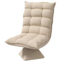 HOMCOM grindų kėdė, reguliuojamo atlošo grindų sofa, pasukama meditacinė kėdė su pagrindu, minkštas minkštasuolis, tinginio sofa, smėlio spalvos