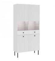 Vitrina Intermeble Viena 2D, balta/juoda