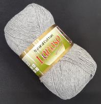 Mezgimo siūlai Lanoso Natural Cotton; spalva pilka 952PIL