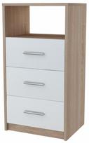 Komoda spintelė WHITE-SONOMA 40cm knygų spinta su stalčiais