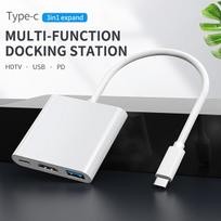 USB C į HDTV daugiafunkcinis adapteris - baltas.