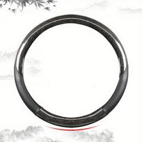 Medžio rašto PU odos vairo dangtelis, universalus. , Star Black-Round (2306 Wood Grain) Novatoriška automobilio apdaila