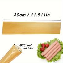 SISCCI 20mm Plastikiniai Dešrų Apvalkalai - Atsparūs Aukštai Temperatūrai. , 30 cm