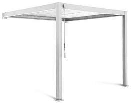 Pavėsinė Pergola Premium Wall 3x4 White, montuojama prie sienos