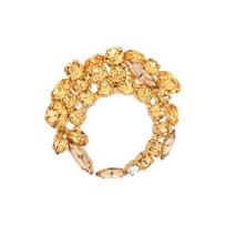 Segė moterims DiamondSky "Crystal Branch (Golden Topaz / Colorado Topaz)" su Swarovski kristalais