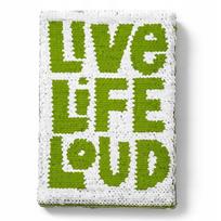 Flizelinuota užrašų knygutė Live life loud