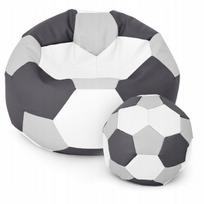Sėdmaišis su pufu Ball XXXL (80 cm), Grey/Graphite/White
