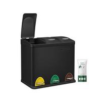 Songmics šiukšliadėžė, 24 l, juoda