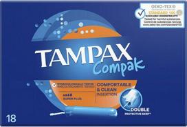 Tamponai Tampax super plus Pearl Compak, 18 vnt.