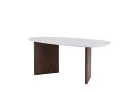 Valgomojo stalas Grönvik 180x95x75cm, baltas/rudas