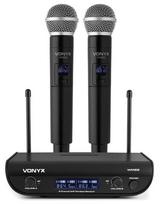 Skaitmeninis UHF 2 kanalų belaidžio mikrofono rinkinys Vonyx WM82, 179.212