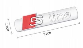 Audi S-line galinių durelių lipdukas sparno grotelės EMBLEMAT SLINE matinės
