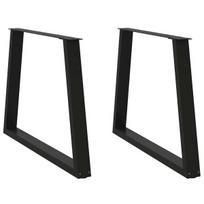 Valgomojo stalo kojos v formos 2 vnt juoda 100x(72-73,3) cm