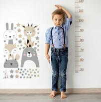 Vaikiškas sienų lipdukas - ūgio matuoklė Boho