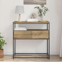 Konsolinis stalas Artisan Oak 75x40x75 cm Inžinerinis medis ir plienas
