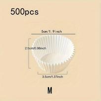 500/1000 vnt., Kūrybiški Popieriniai Tortukų Puodeliai, Kepimo Formelės. , M (500 vienetų)