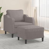 vidaXL Krėslas su pakoja, taupe spalvos, 60cm, audinys