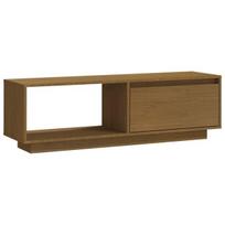 Televizoriaus spintelė，TV spintelė，TV staliukas, medaus ruda, 110x30x33,5cm, pušis CFE747425