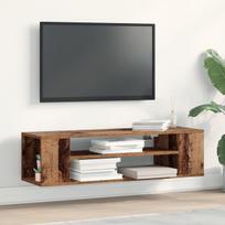 Sieninė televizoriaus spintelė Senovinė mediena 100x30x26,5 cm Išdirbta mediena