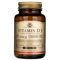"Solgar" vitaminas D3 25 mcg (1000 TV) - 180 tablečių