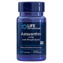 LIFE EXTENSION 4 mg astaksantino ir fosfolipidų (30 kapsulių).