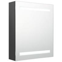 Veidrodinė vonios spintelė su LED apšvietimu, pilka, 50x14x60cm CFE8353646