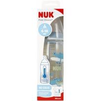 Buteliukas su temperatūros indikatoriumi NUK First Choise, mėlynas, 6-18 mėn, 300 ml