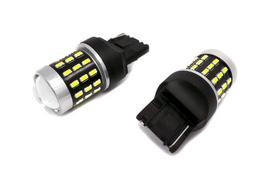 Led lemputė MotoLEDy T7440, W21W LED 7440 12-24V CANBUS 1800lm valge lambiga koos läätsega