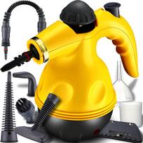 Retoo rankinis garų valytuvas su 450 ml talpa, 900 W rankinis garų valytuvas, tinkamas apmušalams, virtuvei, grindims, langams, kilimams, geltonas