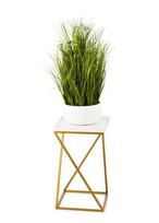 Modernus gėlių stovas Loft, baltas, 40 cm