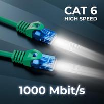 Deleycon Cat6 Ethernet tinklo kabelis, 5 m, žalias