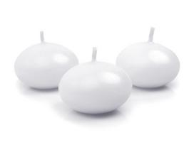 Žvakės, matinės baltos, 4 cm (1 pak/ 50 vnt)