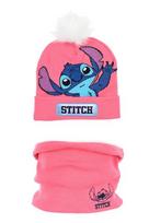 Kepurės ir šaliko komplektas vaikams Lilo & Stitch, rožinis