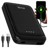 Atsarginis maitinimo šaltinis ("Power Bank") "Powerbank" 5000 mAh USB-C įvestis USB-A išvestis + USB-C 5V 2,1 A juoda VA0339 Vayox