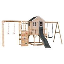 Vaikiškas žaidimų namelis su čiuožykla Wendi Toys M24G-G, 342x508x242 cm