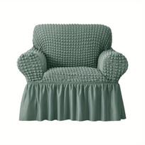 Neslystantis sofos užtiesalas su sijonu,  Matcha Green