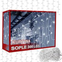 Šviesos užuolaida, 300 LED šaltai balta, 10 m, kombinuota Kalėdų eglutės lempučių girlianda