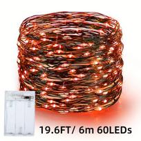LED oranžinė pasakų girlianda,  Oranžinės lemputės