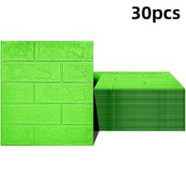 3D plytų sienų lipdukai,  Šviesiai žalia