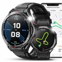 Išmanusis laikrodis Išmanusis laikrodis JG Smart JGR-X2 GPS vyrams, AMOLED ekranas, pokalbių funkcija, 175 sporto režimai, juodas